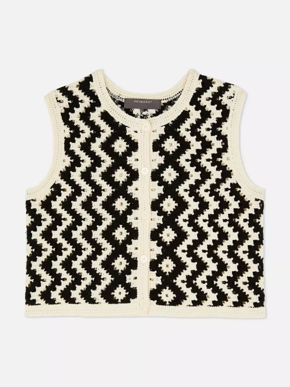 Primark Topy I T-Shirty<Szydełkowa kamizelka w zygzaki, część zestawu