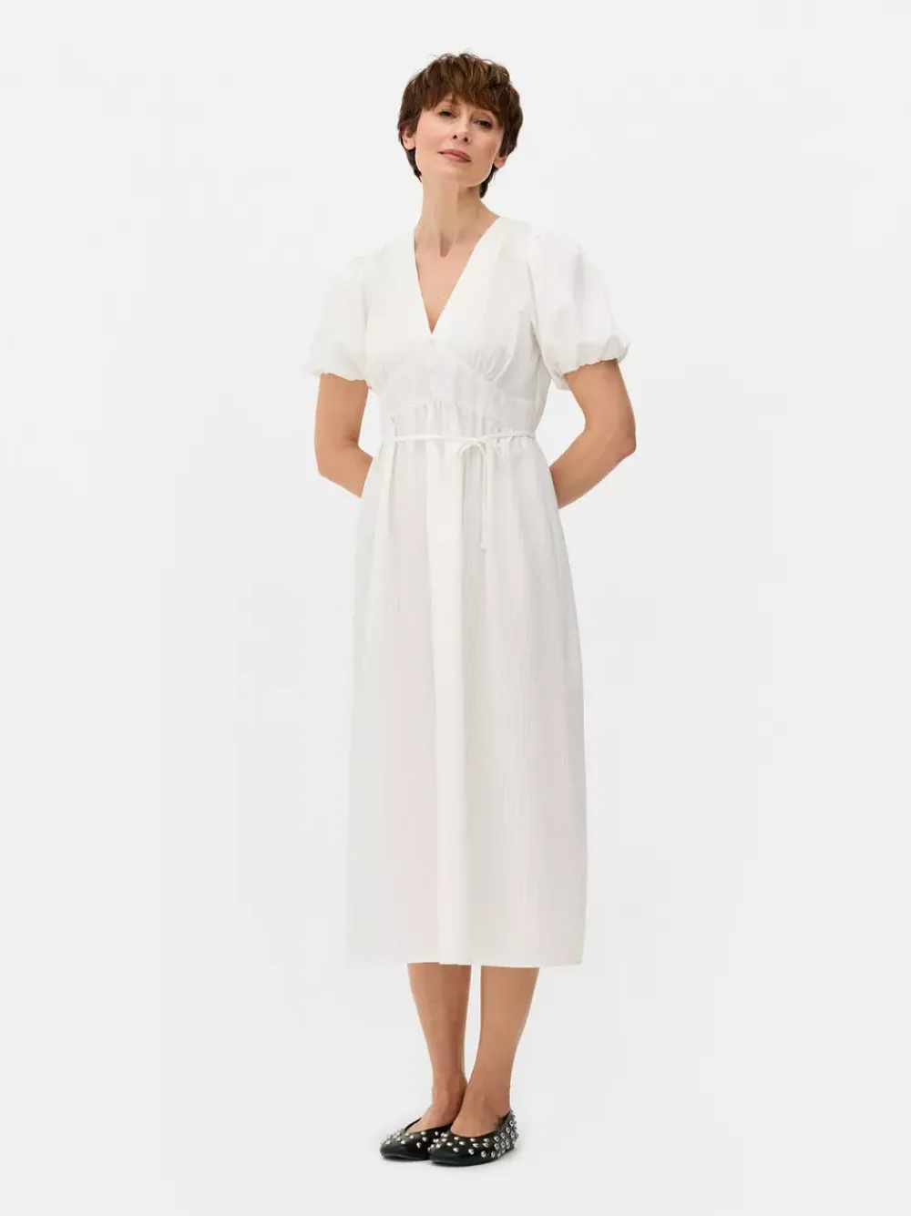 Primark Sukienki<Teksturowana sukienka midi na guziki
