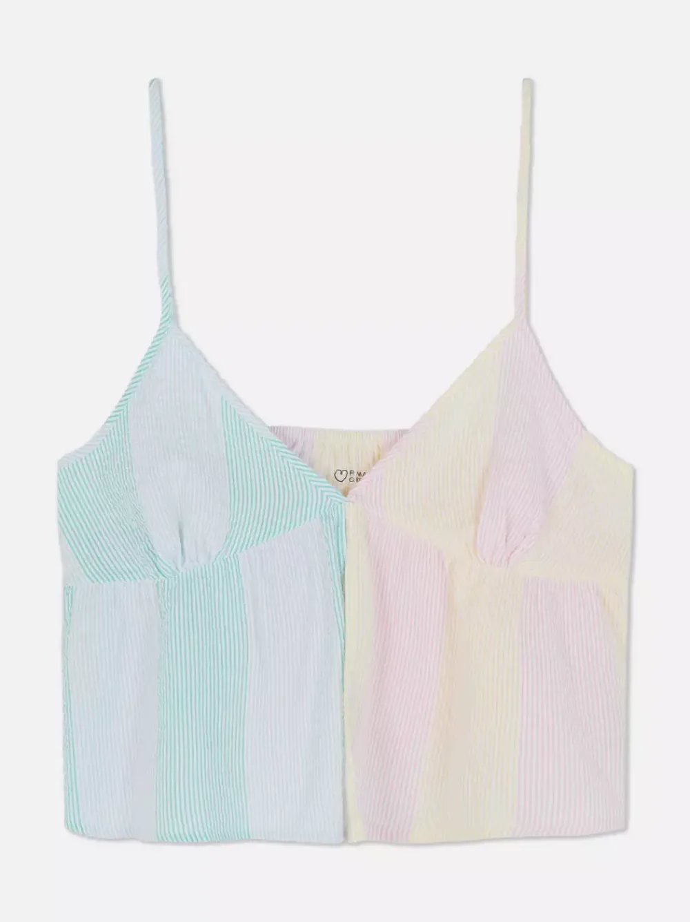 Primark Góry Od Piżamy<Top na ramiączkach z tkaniny seersucker