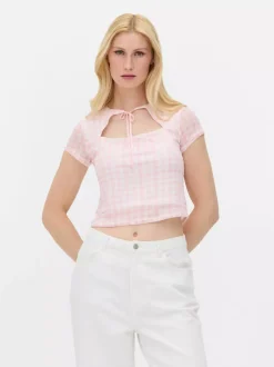 Primark Topy I T-Shirty<Top w kratkę vichy z siateczką, część zestawu
