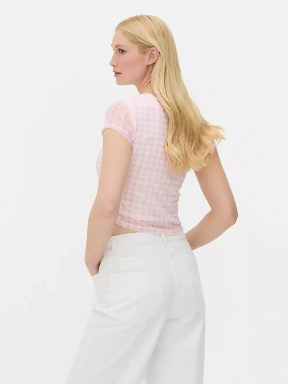 Primark Topy I T-Shirty<Top w kratkę vichy z siateczką, część zestawu
