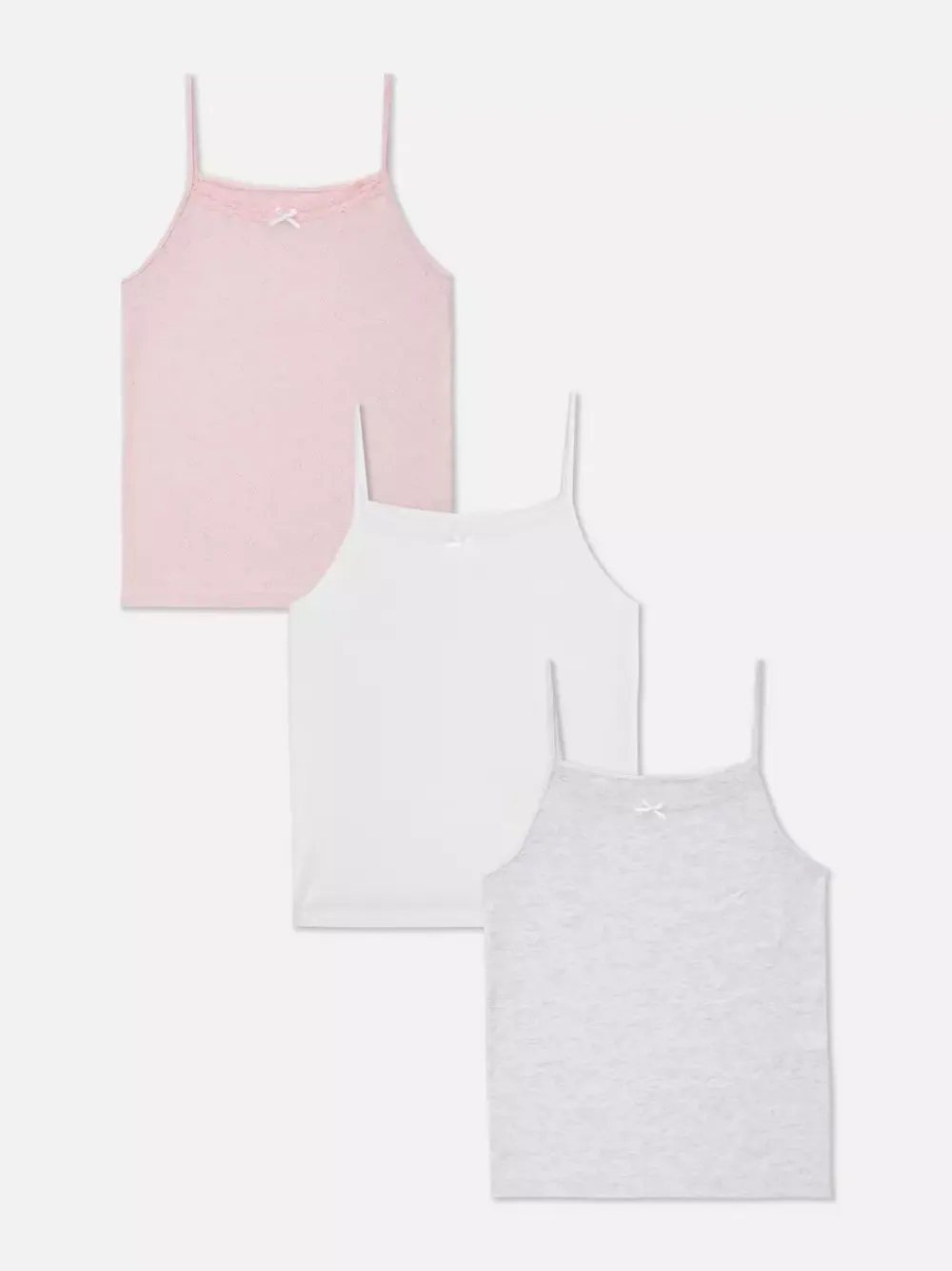 Dzieci Primark Bielizna<Topy na ramiączkach z ażurowym wzorem, 3 szt.