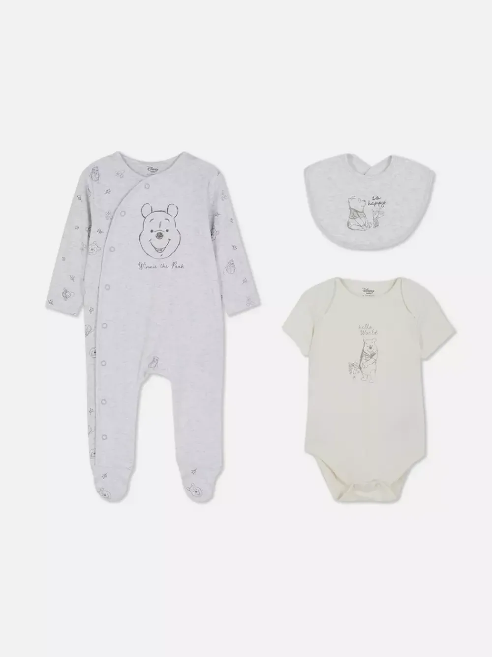 Primark Komplety I Gotowe Stroje|Komplety I Gotowe Stroje<Trzyczęściowy komplet z Kubusiem Puchatkiem