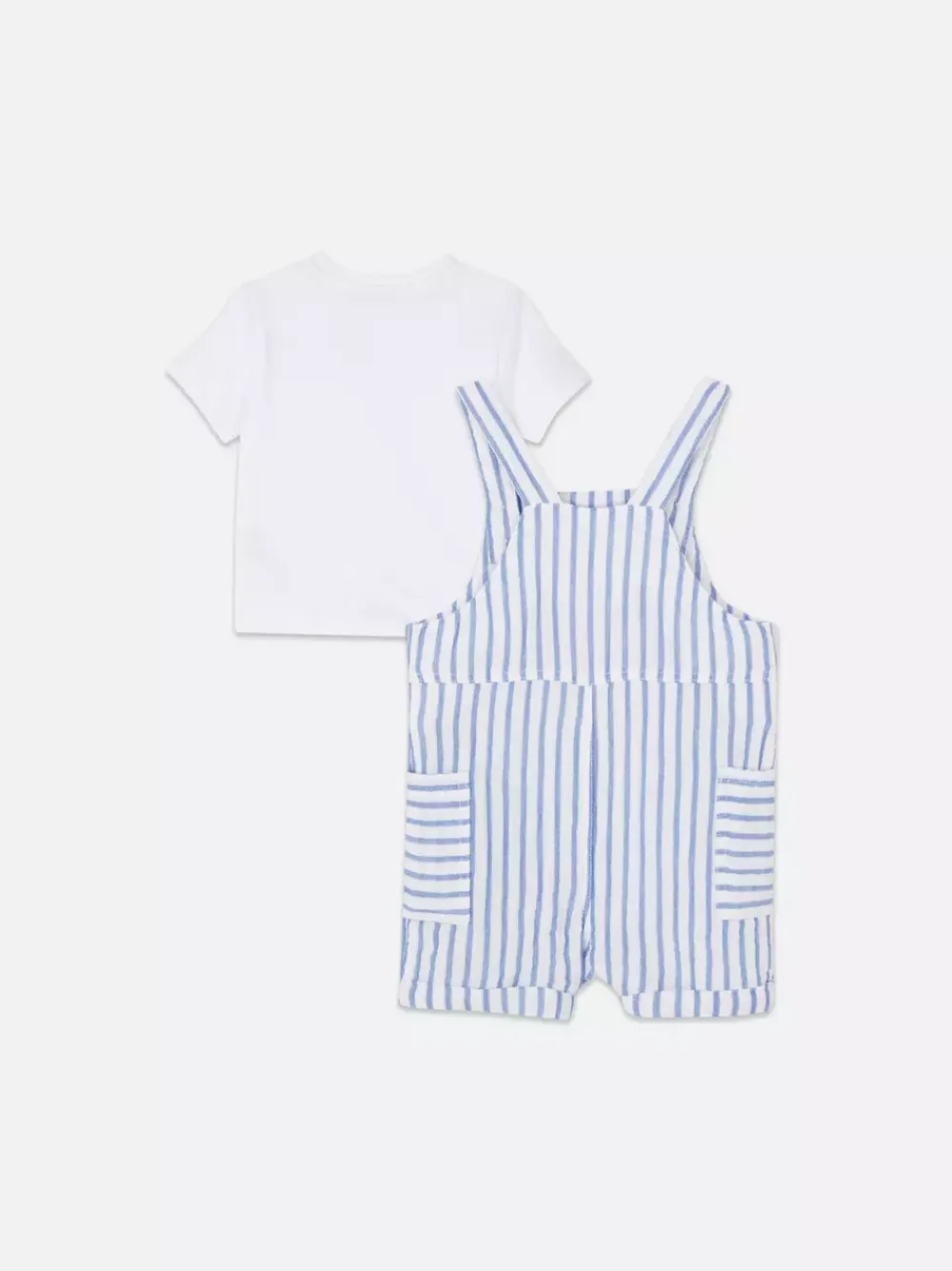 Primark Komplety I Gotowe Stroje<T-shirt i ogrodniczki w paski, komplet