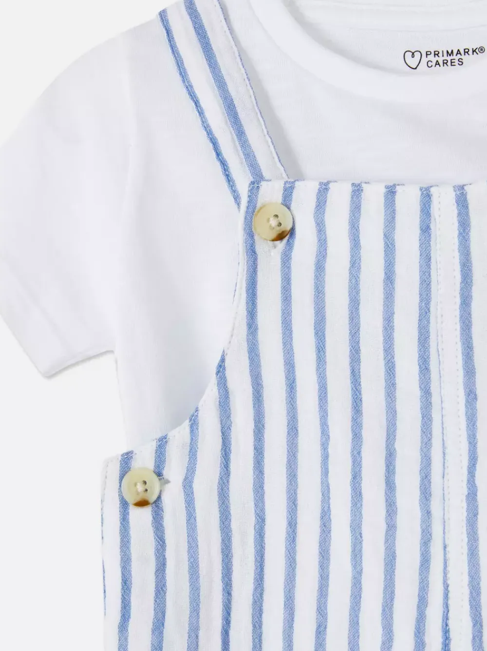 Primark Komplety I Gotowe Stroje<T-shirt i ogrodniczki w paski, komplet
