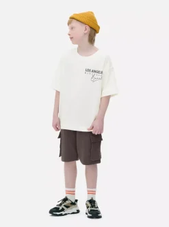 Dzieci Primark Komplety I Gotowe Stroje<T-shirt i spodenki bojówki z napisem Los Angeles