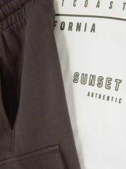 Dzieci Primark Komplety I Gotowe Stroje<T-shirt i spodenki bojówki z napisem Los Angeles