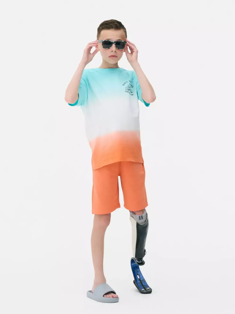 Dzieci Primark Komplety I Gotowe Stroje<T-shirt i szorty Saint Tropez z efektem ombre