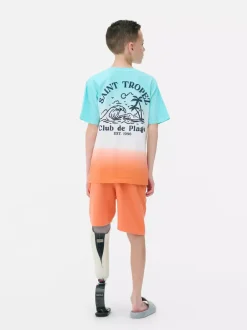Dzieci Primark Komplety I Gotowe Stroje<T-shirt i szorty Saint Tropez z efektem ombre