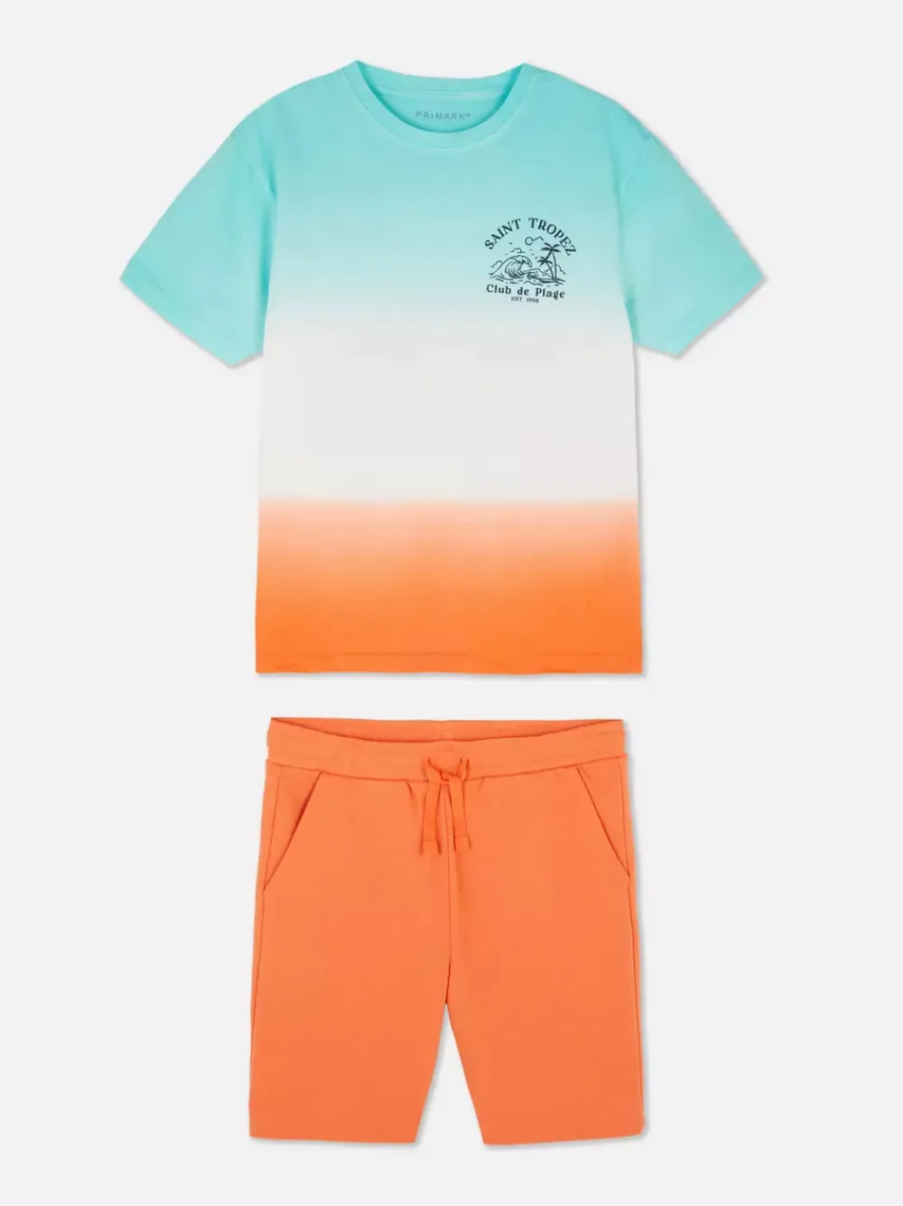Dzieci Primark Komplety I Gotowe Stroje<T-shirt i szorty Saint Tropez z efektem ombre