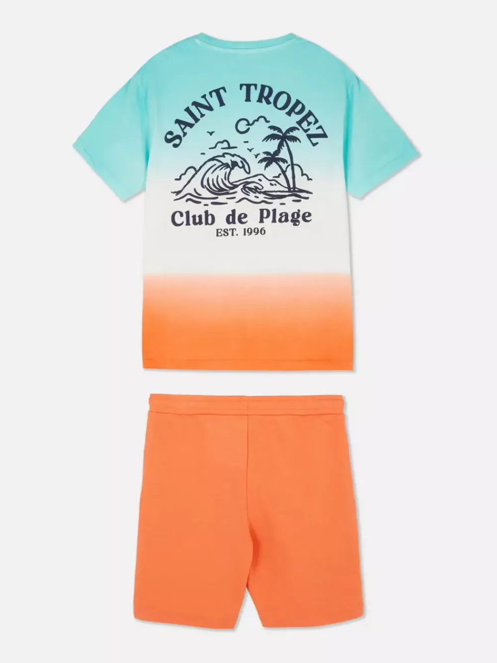 Dzieci Primark Komplety I Gotowe Stroje<T-shirt i szorty Saint Tropez z efektem ombre