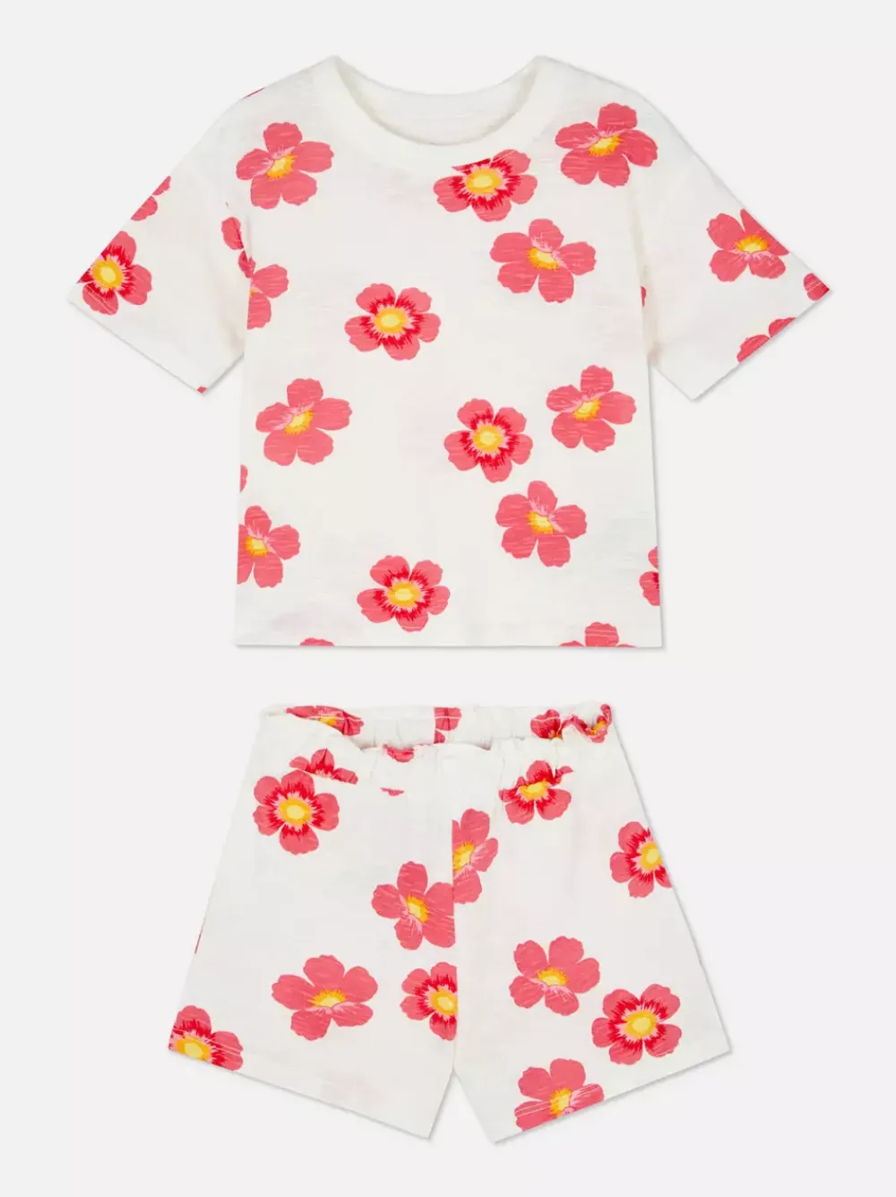 Primark Komplety I Gotowe Stroje<T-shirt i szorty w kwiaty, zestaw