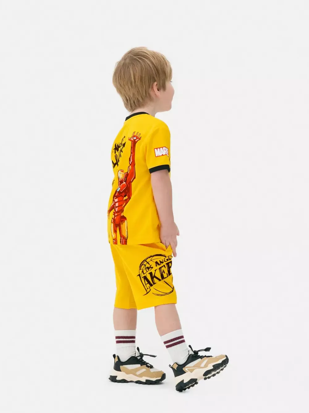 Dzieci Primark Komplety I Gotowe Stroje<T-shirt i szorty z Iron Manem Marvela i NBA Los Angeles Lakers