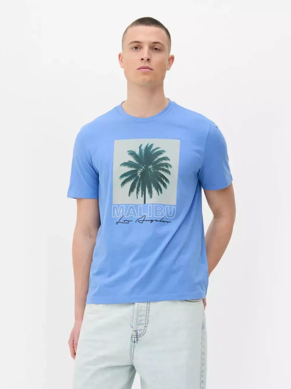 Primark Topy I T-Shirty<T-shirt Malibu z nadrukiem z palmą