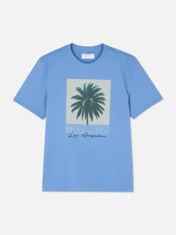 Primark Topy I T-Shirty<T-shirt Malibu z nadrukiem z palmą
