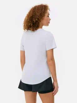 Primark Odzież Domowa I Na Siłownię|Topy I T-Shirty<T-shirt na siłownię z okrągłym dekoltem