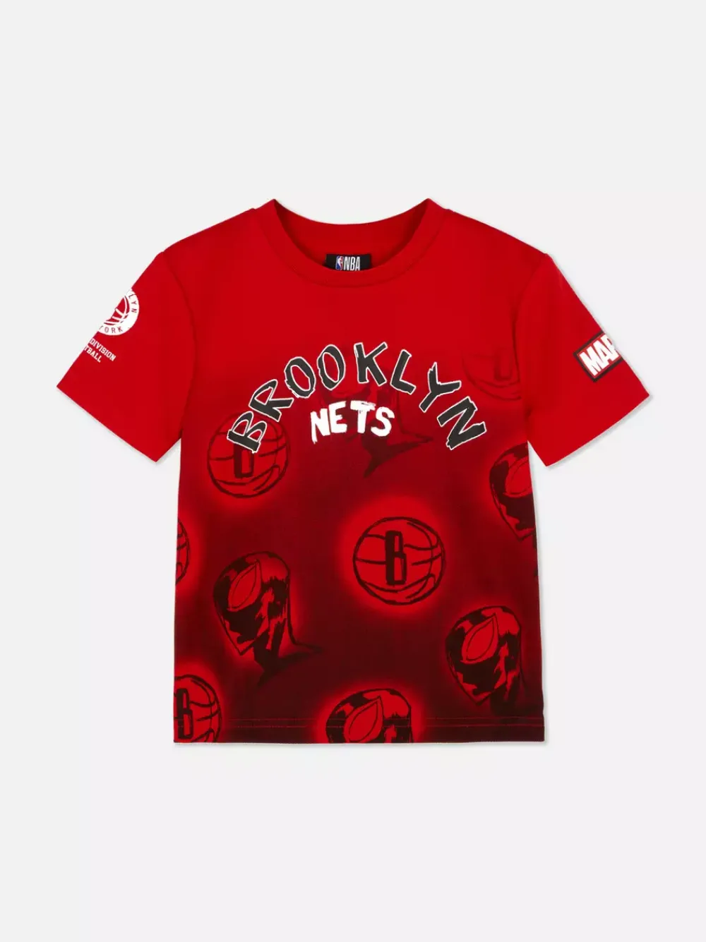 Dzieci Primark Topy I T-Shirty<T-shirt NBA New York Nets z motywem Marvela