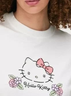 Primark Topy I T-Shirty<T-shirt w kwiaty z motywem Hello Kitty