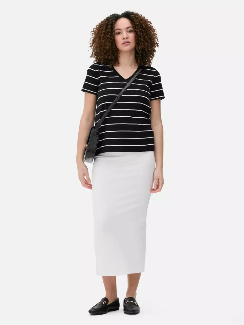 Primark Topy I T-Shirty<T-shirt w paski z dekoltem w serek