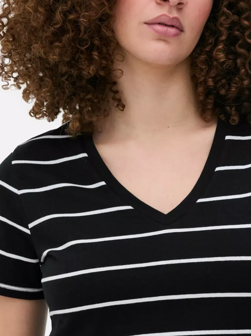 Primark Topy I T-Shirty<T-shirt w paski z dekoltem w serek