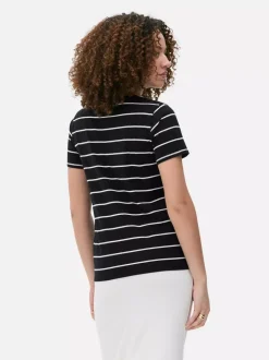 Primark Topy I T-Shirty<T-shirt w paski z dekoltem w serek
