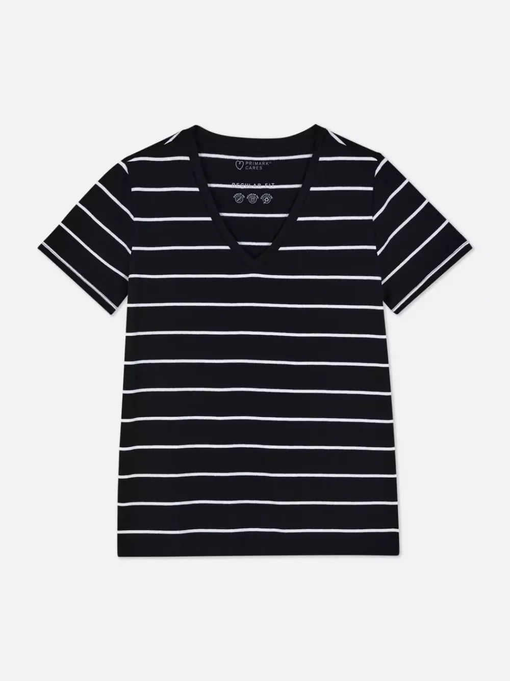 Primark Topy I T-Shirty<T-shirt w paski z dekoltem w serek