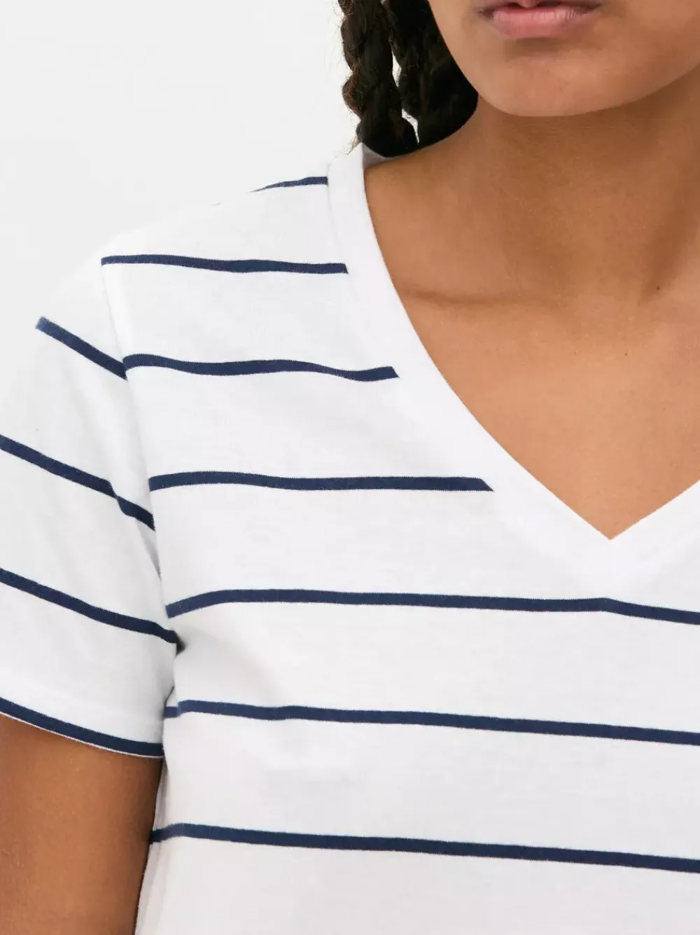 Primark Topy I T-Shirty<T-shirt w paski z dekoltem w serek