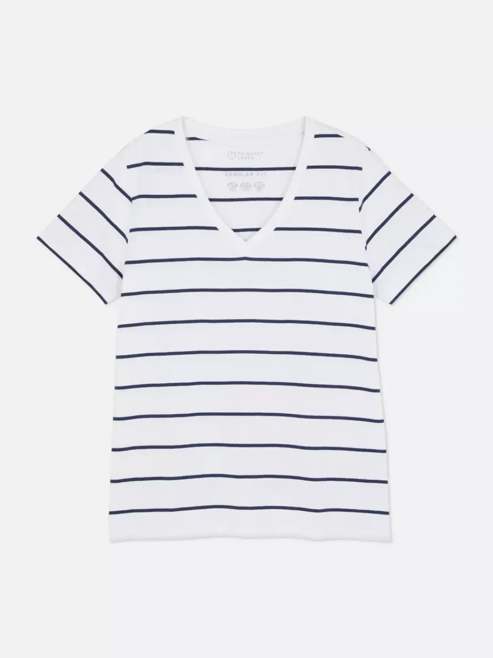 Primark Topy I T-Shirty<T-shirt w paski z dekoltem w serek
