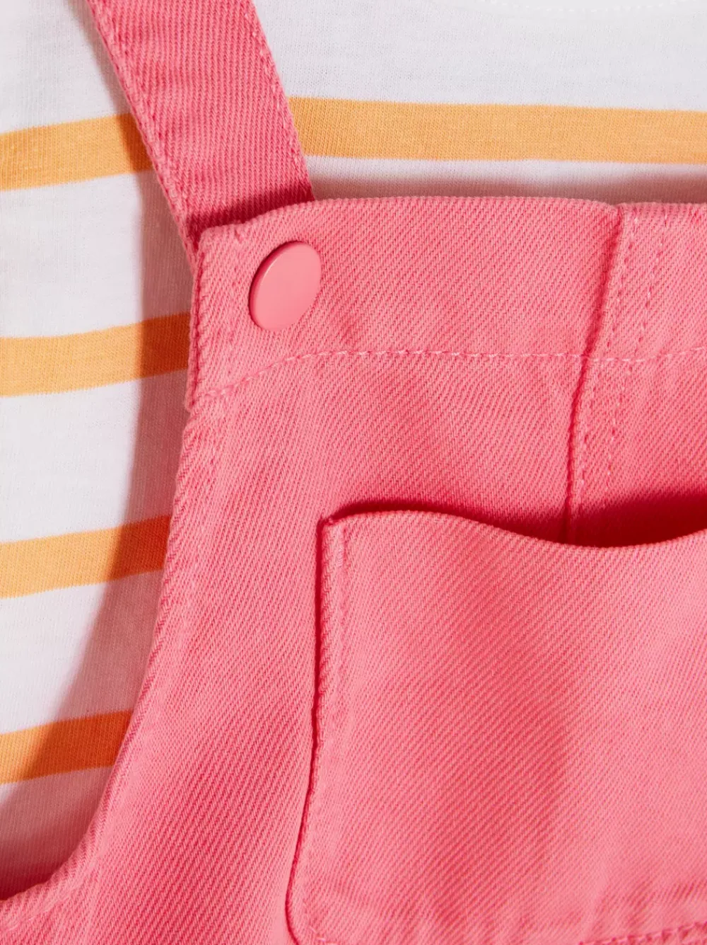 Primark Komplety I Gotowe Stroje<T-Shirt w paski z falbanką i sukienka ogrodniczka