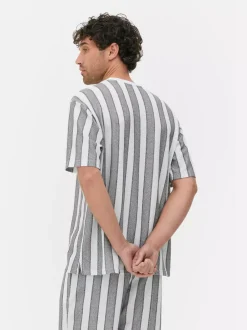 Primark Piżamy<T-shirt w paski z krótkim rękawem