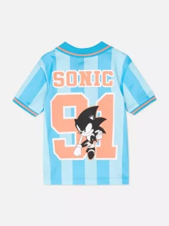Dzieci Primark Topy I T-Shirty<T-shirt w paski z motywem Jeża Sonica