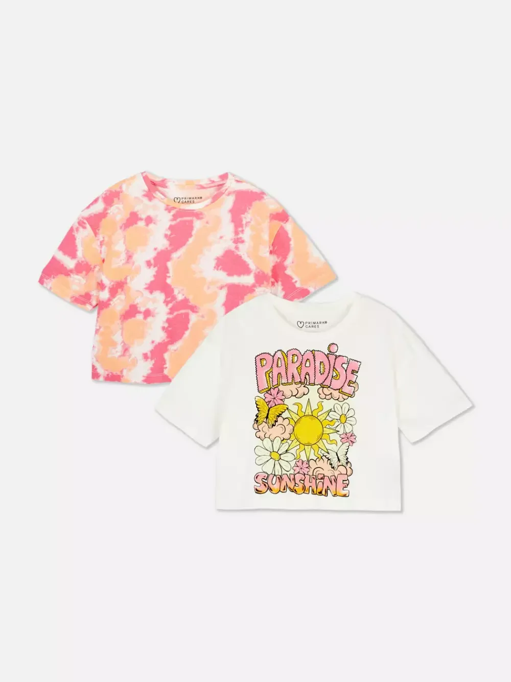 Dzieci Primark Topy I T-Shirty<T-shirty o pudełkowym kroju z krótkim rękawem, 2 szt.