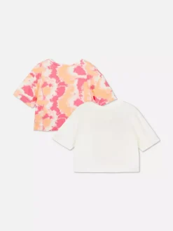 Dzieci Primark Topy I T-Shirty<T-shirty o pudełkowym kroju z krótkim rękawem, 2 szt.