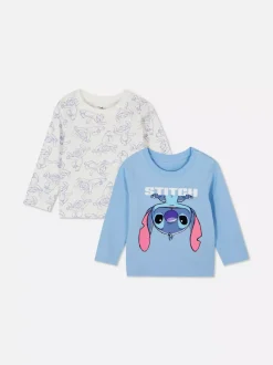 Primark Topy I T-Shirty<T-shirt z długim rękawem i Stichem Disneya, 2 szt.