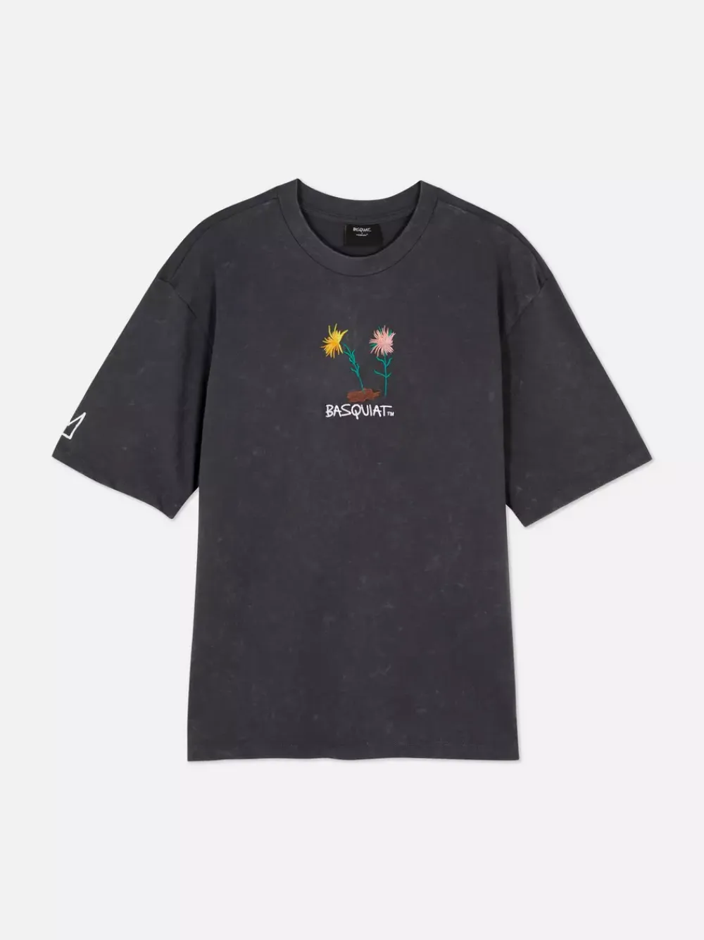 Primark Topy I T-Shirty<T-shirt z efektem sprania i motywem obrazu Basquiata