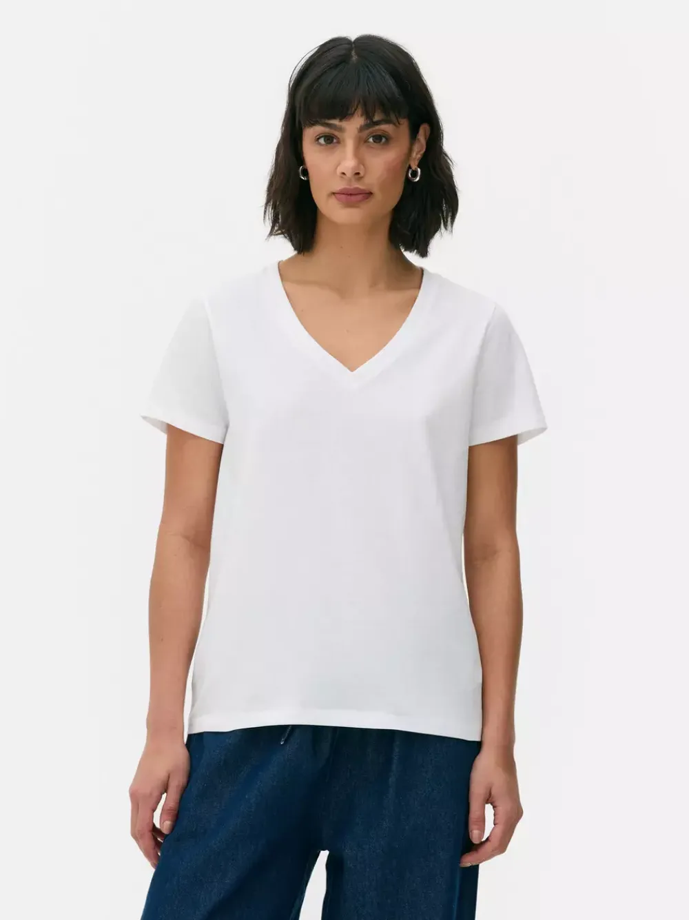 Primark Topy I T-Shirty<T-shirt z krótkim rękawem i dekoltem w serek