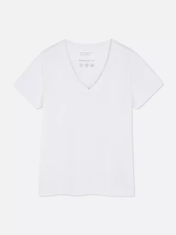 Primark Topy I T-Shirty<T-shirt z krótkim rękawem i dekoltem w serek