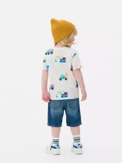 Dzieci Primark Topy I T-Shirty<T-shirt z krótkim rękawem i motywem ciężarówek