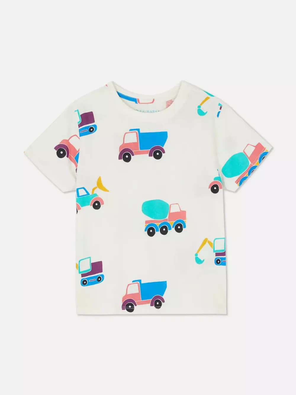 Dzieci Primark Topy I T-Shirty<T-shirt z krótkim rękawem i motywem ciężarówek