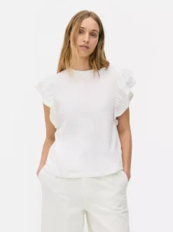 Primark Topy I T-Shirty<T-shirt z krótkim rękawem z haftem