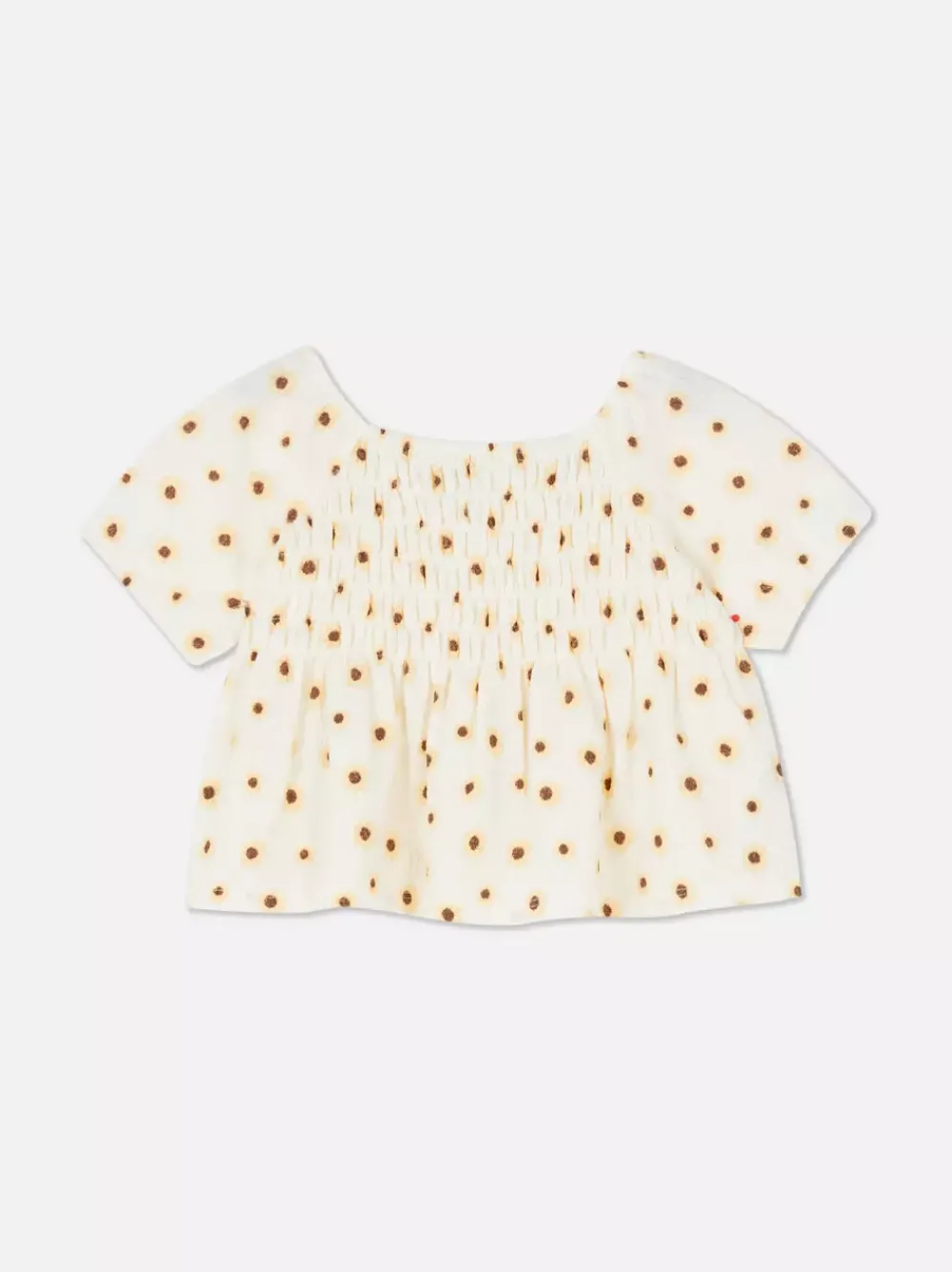 Dzieci Primark Topy I T-Shirty<T-shirt z marszczoną fakturą i motywem słonecznika