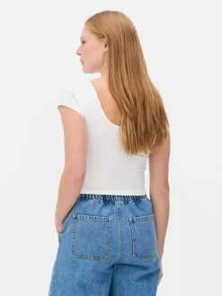 Primark Topy I T-Shirty<T-shirt z minirękawkami