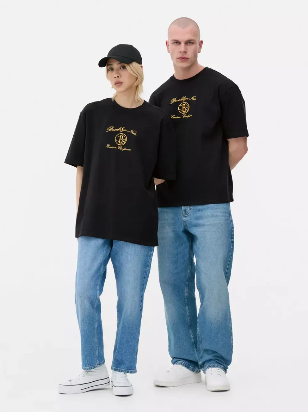 Primark Topy I T-Shirty|Topy I T-Shirty<T-shirt z motywem Brooklyn Nets NBA