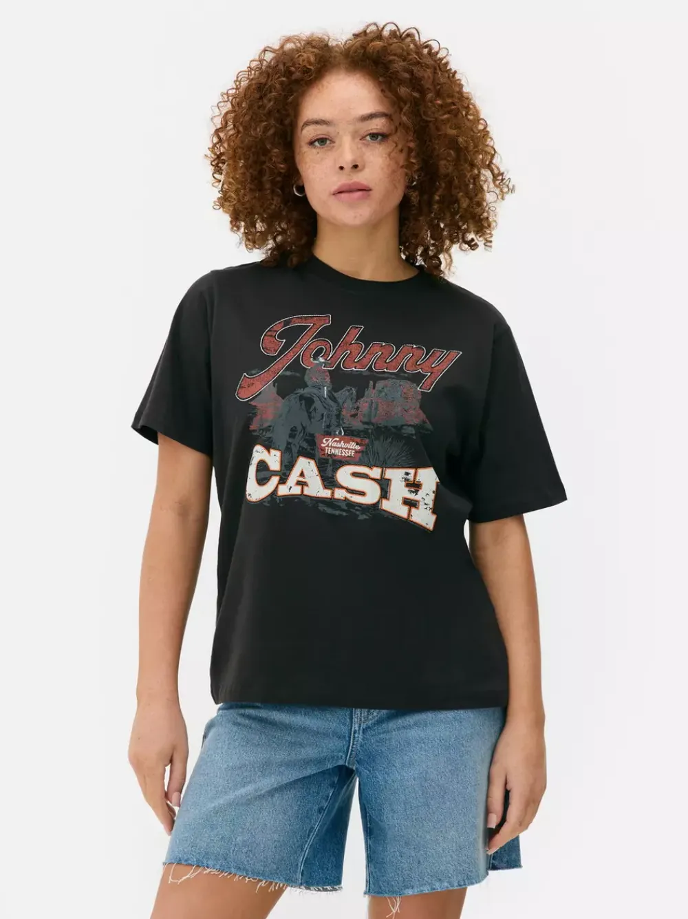 Primark Topy I T-Shirty<T-shirt z motywem Johnny'ego Casha
