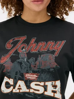 Primark Topy I T-Shirty<T-shirt z motywem Johnny'ego Casha