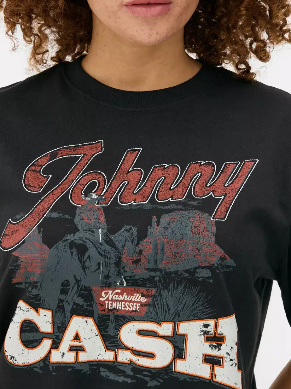 Primark Topy I T-Shirty<T-shirt z motywem Johnny'ego Casha