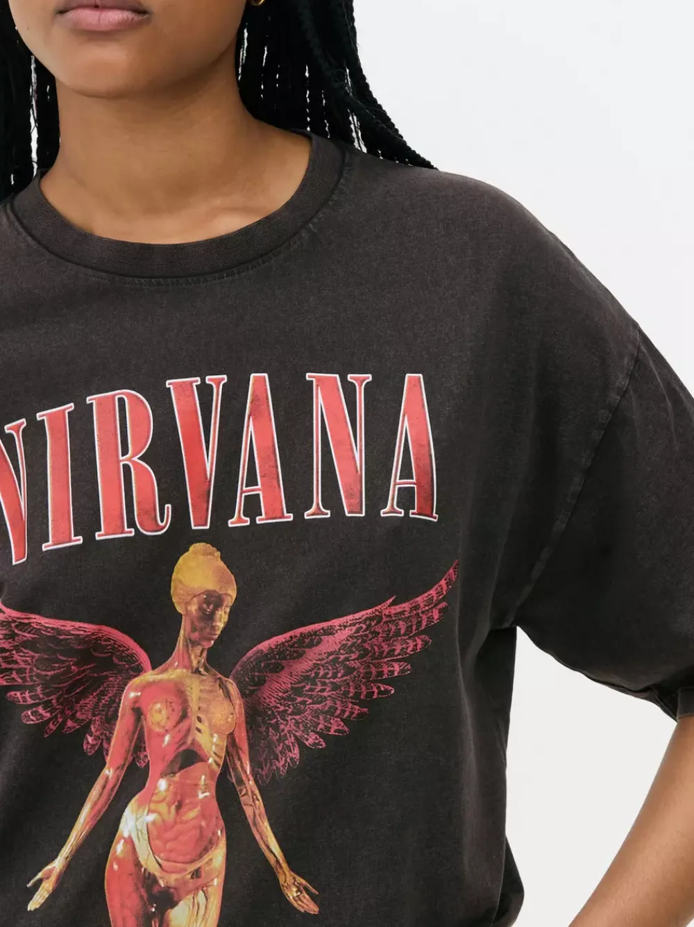 Primark Topy I T-Shirty<T-shirt z motywem zespołu Nirvana
