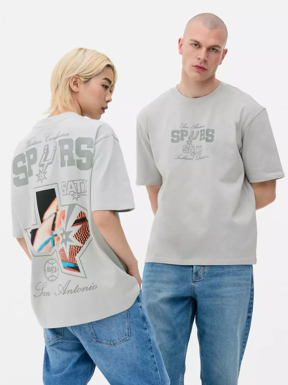 Primark Topy I T-Shirty|Topy I T-Shirty<T-shirt z nadrukiem NBA San Antonio Spurs