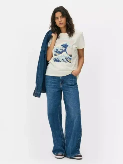 Primark Topy I T-Shirty<T-shirt z okrągłym dekoltem Katsushika