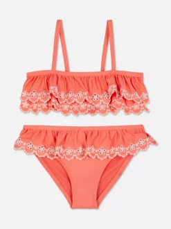 Dzieci Primark Stroje Kąpielowe I Plażowe<Warstwowe bikini z haftem angielskim